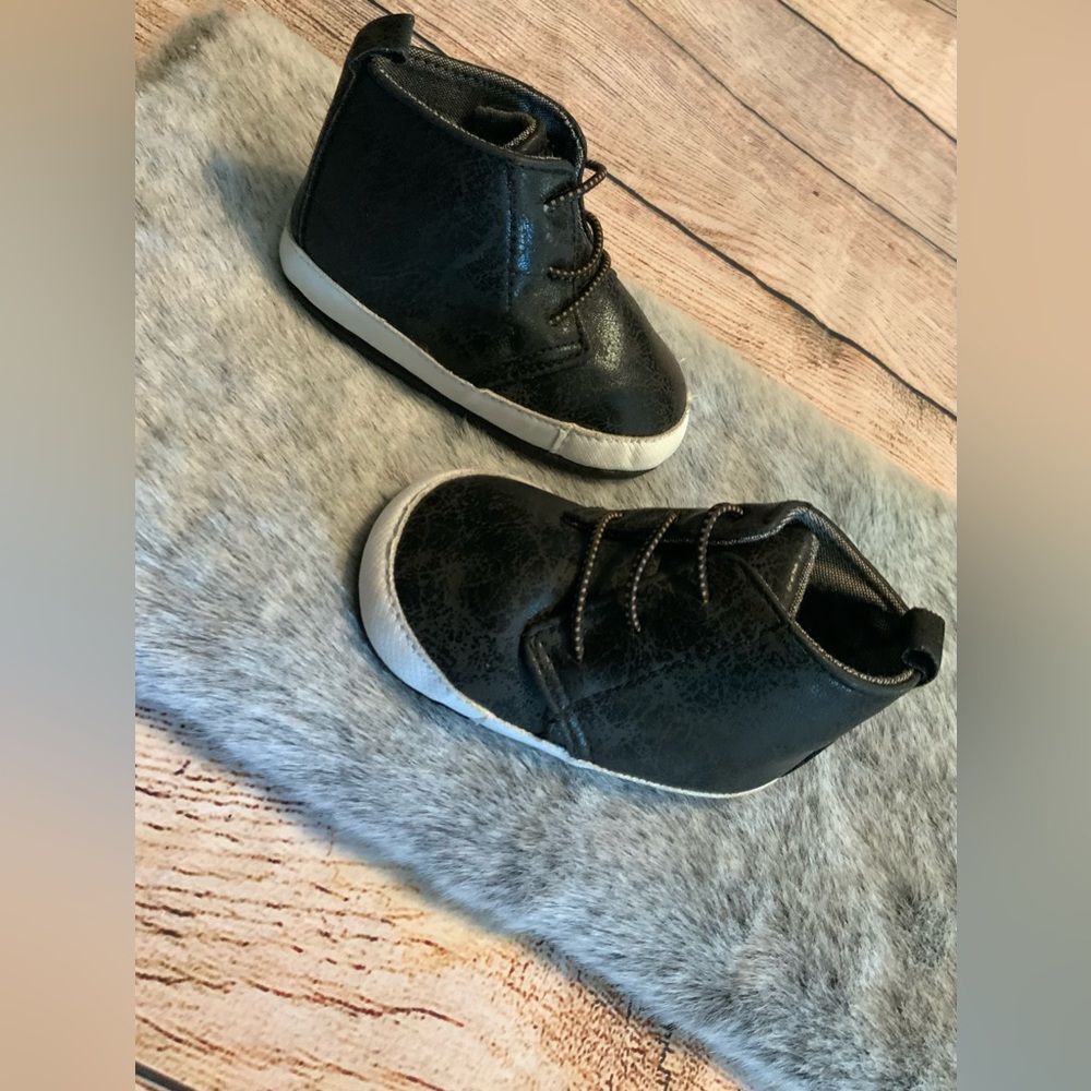 Rising Star Black Baby Walker Boot Shoes